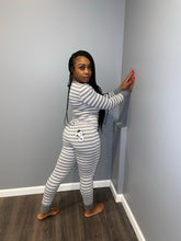 Load image into Gallery viewer, Grey Striped Onesie
